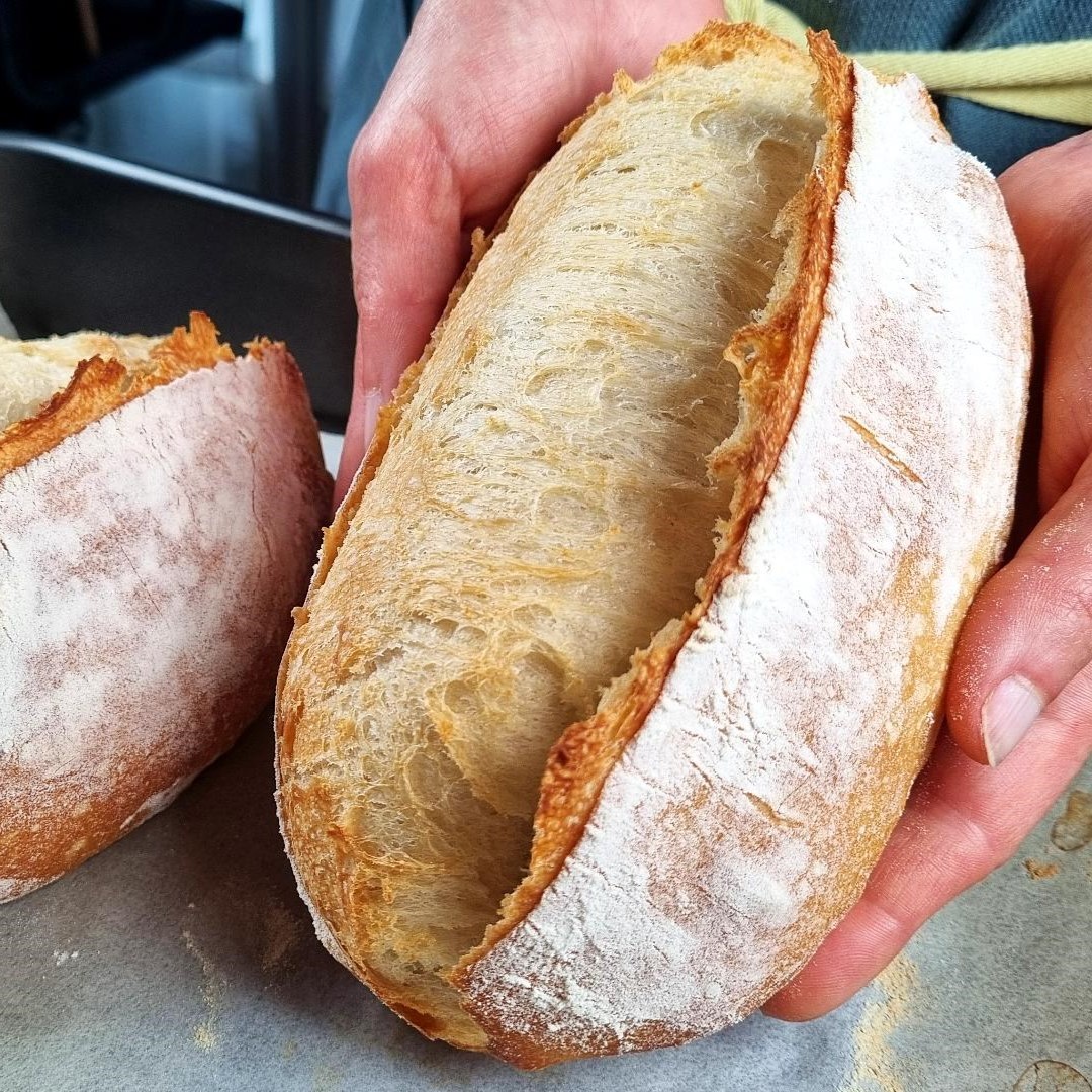 Fresh baked focaccia with rosemary from Food Language recipes