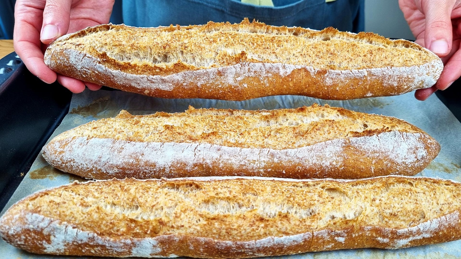 Easy Whole Wheat French Baguettes