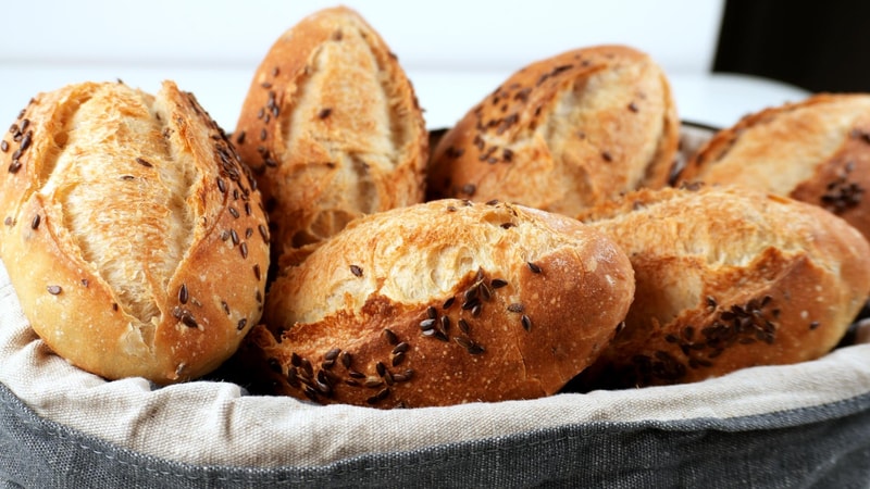 Flaxseed Bread Rolls - Healthy, Crispy Crust, Super Soft