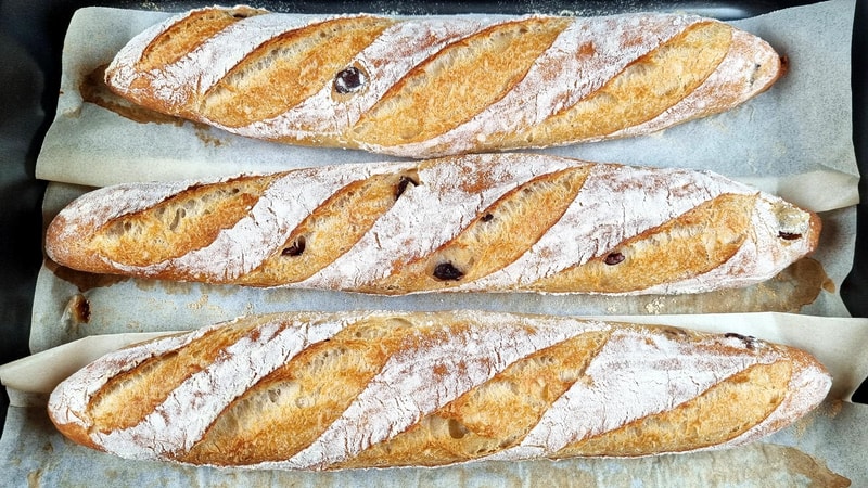Perfect Olive Baguettes