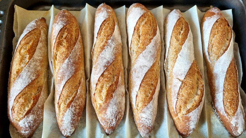 Whole Wheat Mini Baguettes - Crispy & Soft